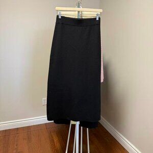Muji knit A-Line Skirt, black, size S